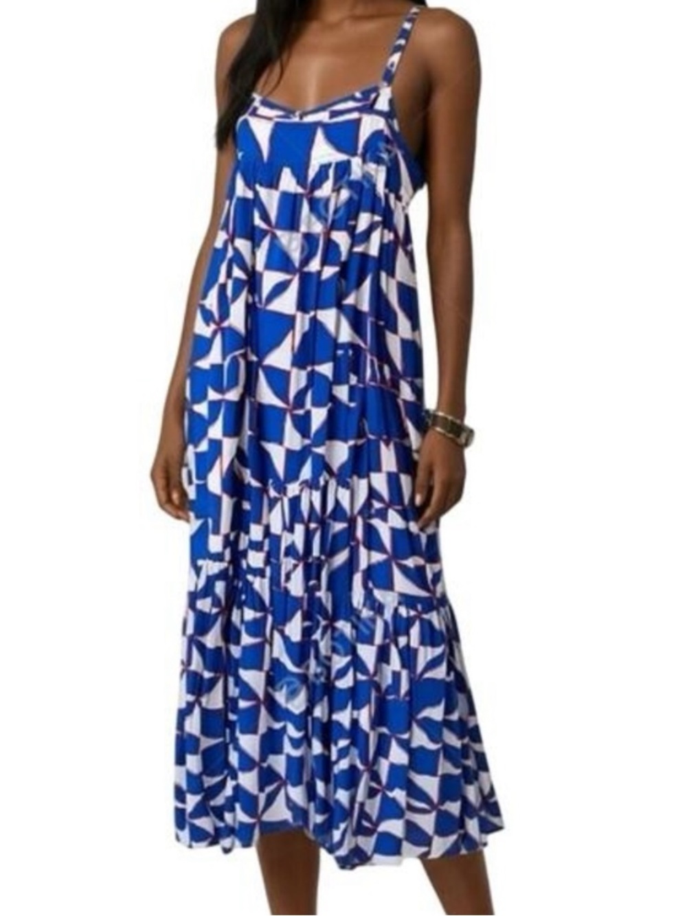 Abel The Label Blue Pinwheel Dress, L